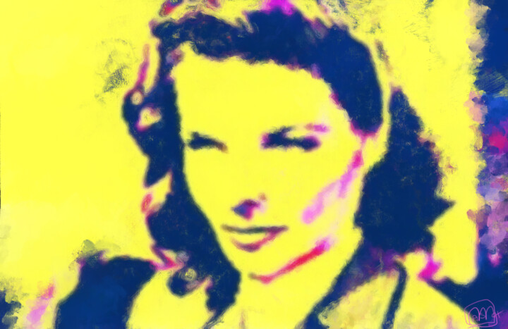 Digitale Kunst mit dem Titel "Katharine" von Marzia Schenetti, Original-Kunstwerk, Digitale Malerei