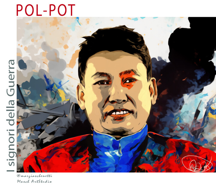 Digital Arts titled "Pol-Pot" by Marzia Schenetti, Original Artwork, Digital Painting