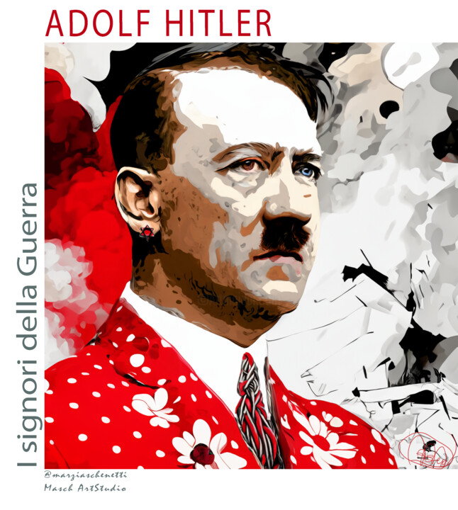 Arte digitale intitolato "Adolf Hitler" da Marzia Schenetti, Opera d'arte originale, Pittura digitale