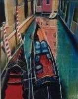 Painting titled "Canal à Venise" by Maryse Salaun-Talec, Original Artwork