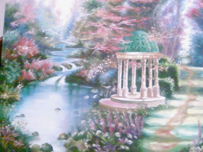 Painting titled "nature sur meroir" by Aha, Original Artwork