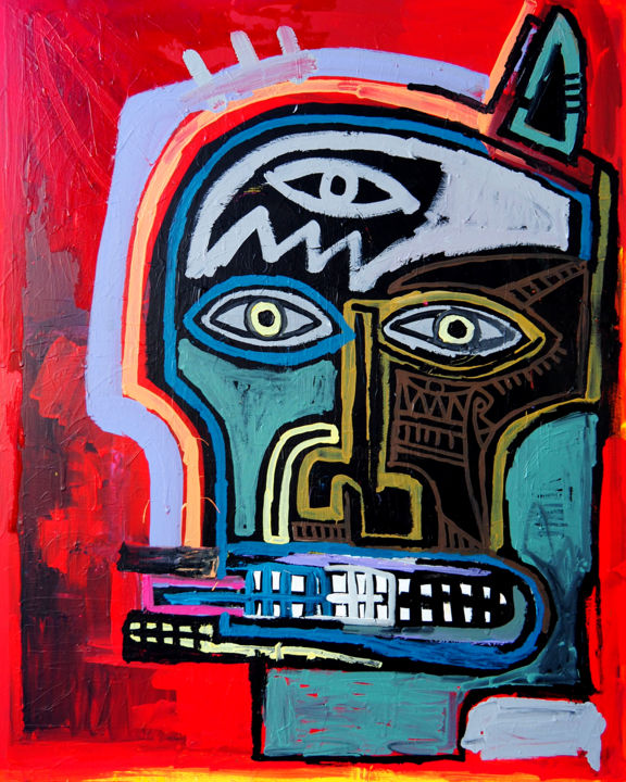 Pintura titulada "MASQUE DE DANSE" por Mascarade, Obra de arte original, Acrílico Montado en Bastidor de camilla de madera