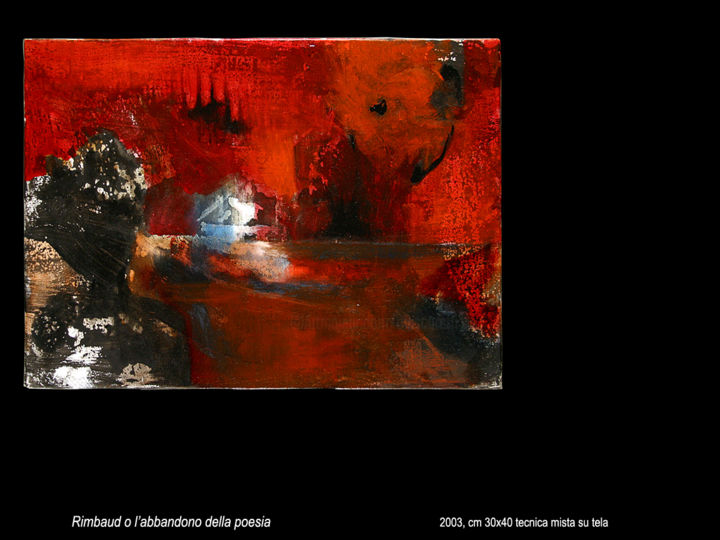 Painting titled "Rimbaud o l'abbando…" by Antimo Mascaretti, Original Artwork, Oil