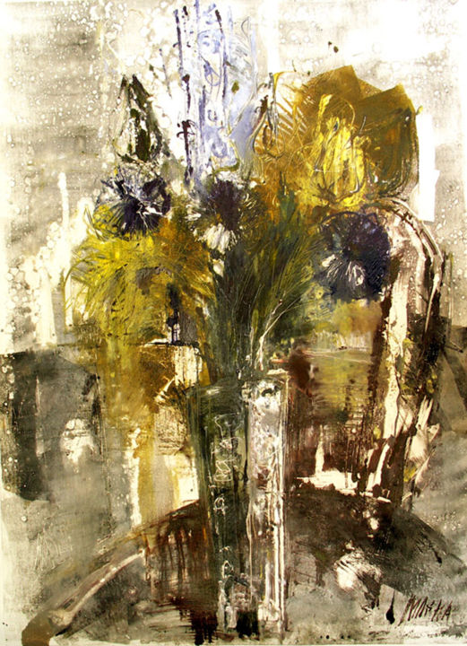 Printmaking titled "Flowers-20" by Masha Orlovich, Original Artwork, Digital Print