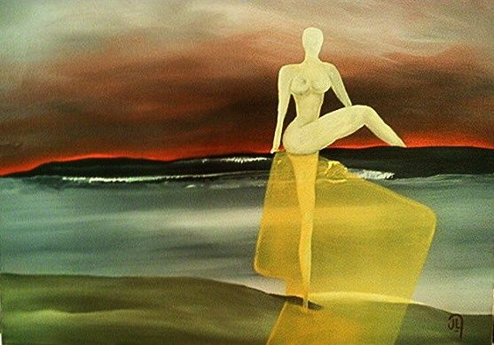 Peinture intitulée "DE L AUTRE COTE" par Jean Luc Masini, Œuvre d'art originale,