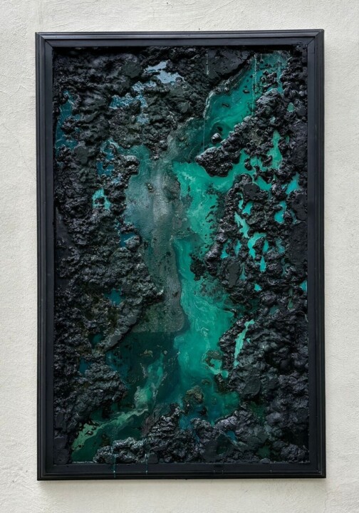 Peinture intitulée "okyanus" par Masi̇Va Art Gallery, Œuvre d'art originale, Huile
