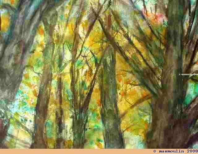 Peinture intitulée "Impression d'automne" par Masmoulin, Œuvre d'art originale