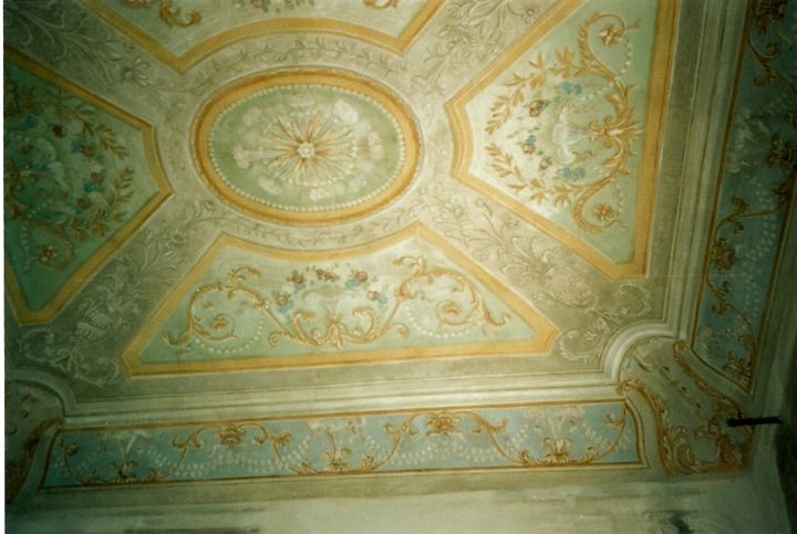 Pintura titulada "soffitto-castello-t…" por Luciana Lorella Massarotto, Obra de arte original, Témpera