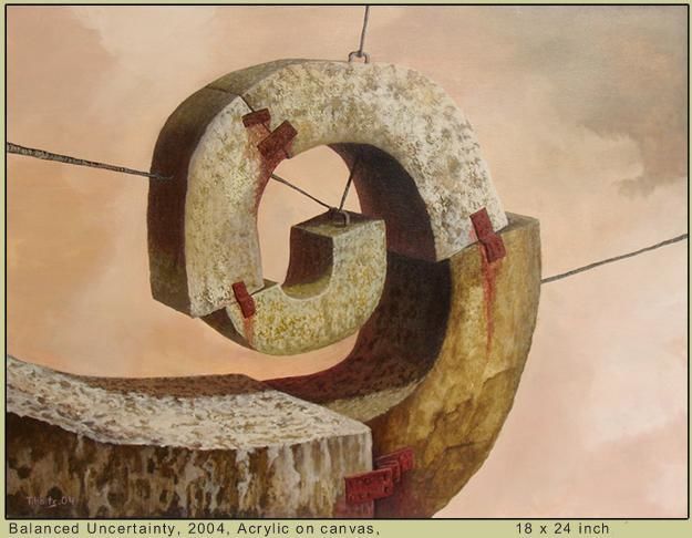 Painting titled "Balanced Uncertainty" by Daniel Tibbits, Original Artwork