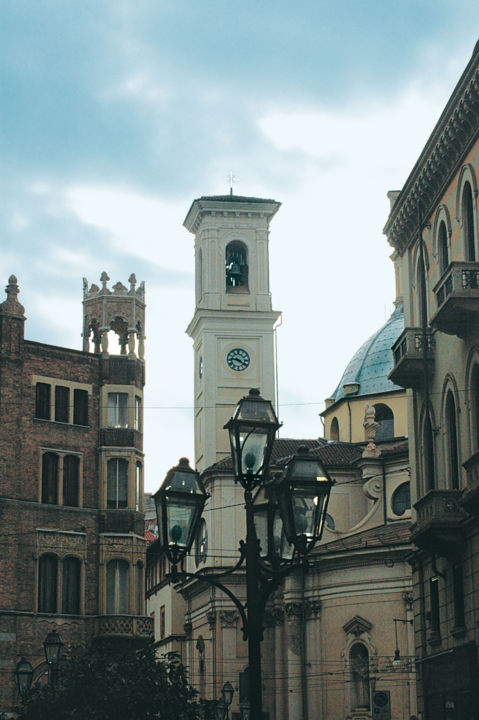 Fotografia intitolato "lampioni" da Massimo Diana, Opera d'arte originale