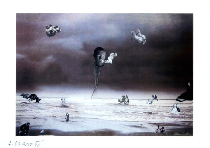 Collages intitulée "Mythos" par Massimo Fedele, Œuvre d'art originale, Collages