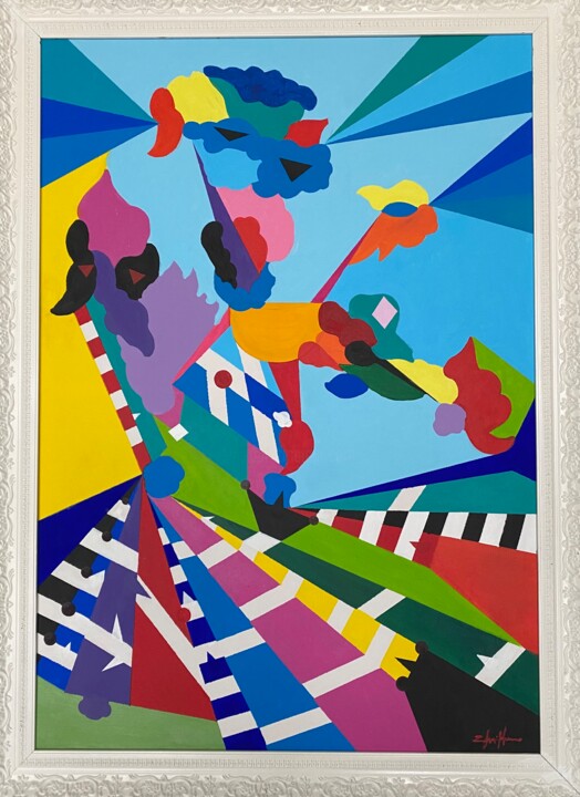 Картина под названием "BIRILLO" - Massimo Zerbini, Подлинное произведение искусства, Акрил