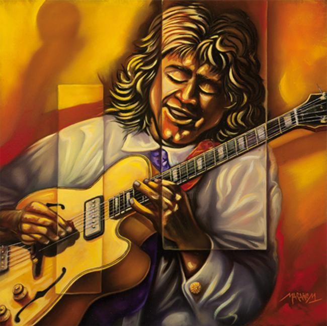 Blue note - Painting, 50x50 cm ©2012 by massimo marano -