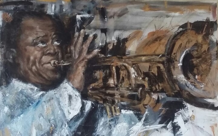 Peinture intitulée "Série Jazz Painting…" par Nilo, Œuvre d'art originale, Huile