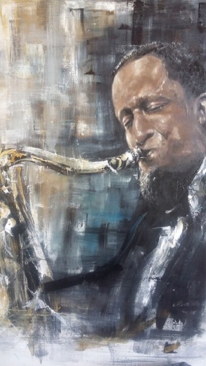 Painting titled "sonny-rollins.jpg" by Nilo, Original Artwork, Oil