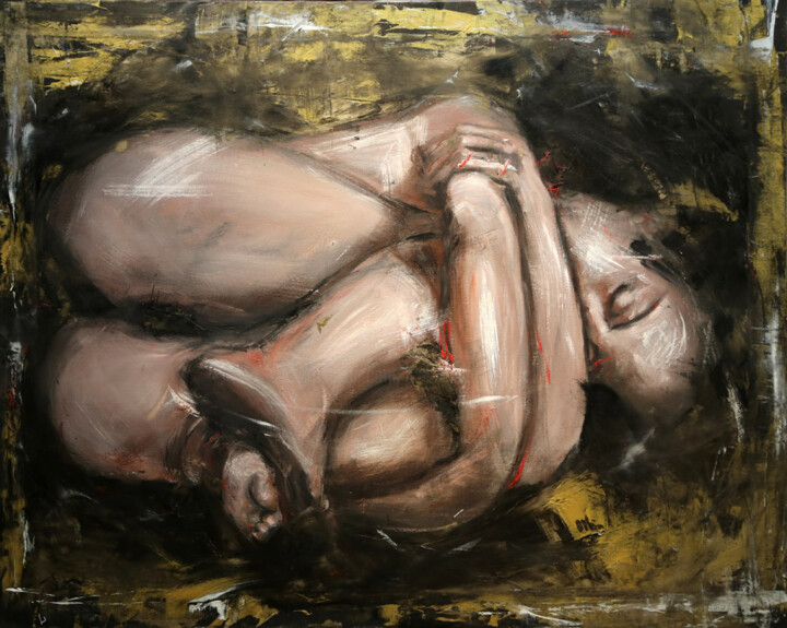 Pintura titulada "Femme 4" por Nilo, Obra de arte original, Laca