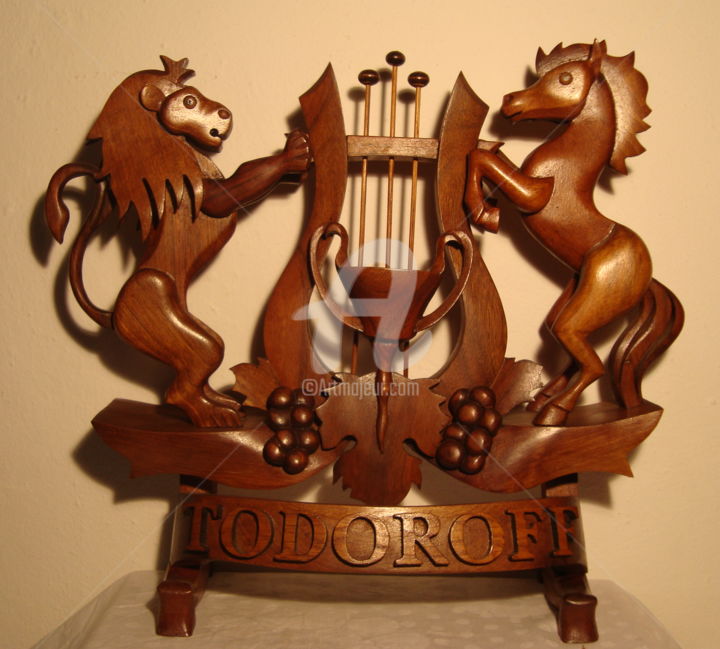 雕塑 标题为“emblem” 由Angel Dobrev, 原创艺术品, 木