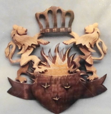 雕塑 标题为“Emblem” 由Angel Dobrev, 原创艺术品, 木
