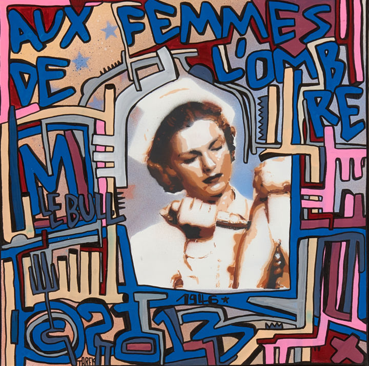 Painting titled "Femmes" by Mat Elbé, Original Artwork, Acrylic