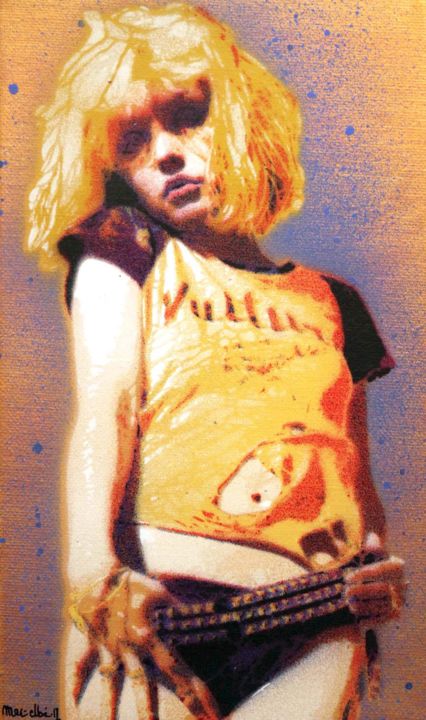 Painting titled "Small Debbie" by Mat Elbé, Original Artwork, Acrylic