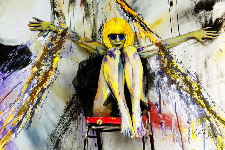 Arts numériques intitulée "YELLOW" par Mata, Œuvre d'art originale,