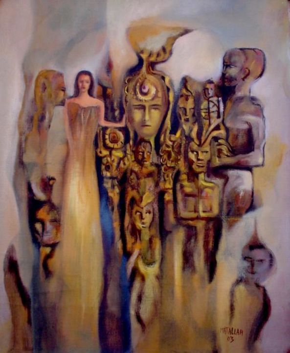Peinture intitulée "légende" par Abderrahmane Abdelrafie Matallah, Œuvre d'art originale