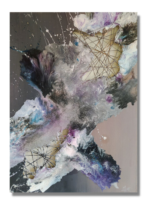 Pintura intitulada "The missing piece 7" por Mate, Obras de arte originais, Acrílico Montado em Armação em madeira
