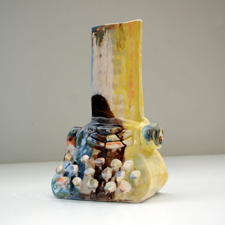 Sculpture titled "Typewriter" by Gabriel Cristian Matei, Original Art, Ceramics