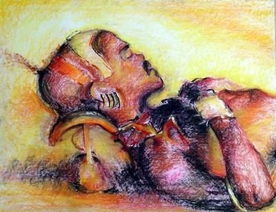 Peinture intitulée "ELEGANCE INSOUCIANTE" par Martine Giacomini, Œuvre d'art originale,
