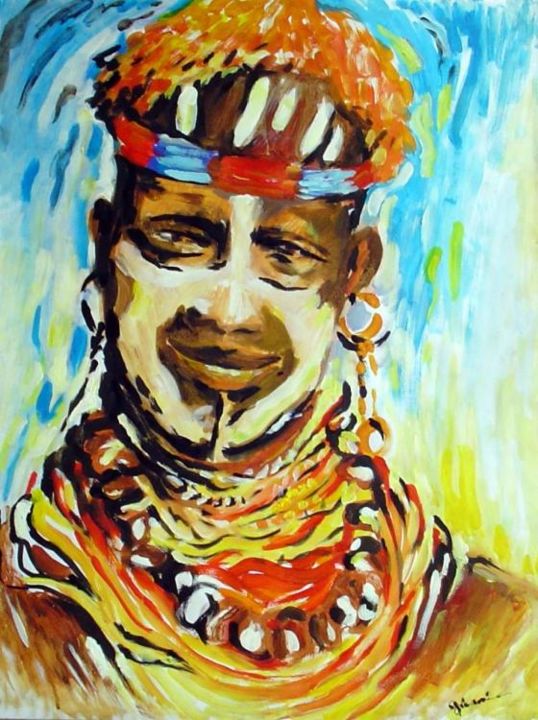Peinture intitulée "PREMIERE VICTOIRE" par Martine Giacomini, Œuvre d'art originale,