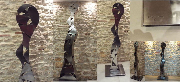 Γλυπτική με τίτλο "ECLAT INOX" από Mathe Sculptures, Αυθεντικά έργα τέχνης, Μέταλλα