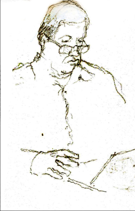 Desenho intitulada "visage_08.jpg" por Matheus Gorovitz, Obras de arte originais,