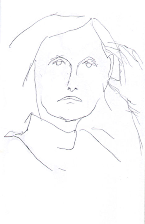 Drawing titled "visage_20.jpg" by Matheus Gorovitz, Original Artwork