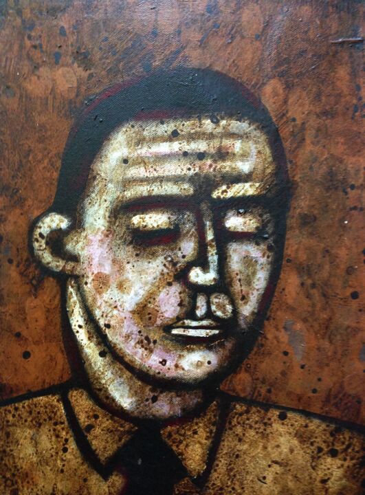 Painting titled "Portrait. March 201…" by Mathew Tudor, Original Artwork, Acrylic
