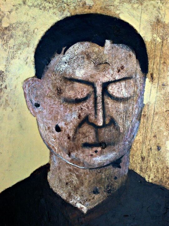 Peinture intitulée "Portrait. January 2…" par Mathew Tudor, Œuvre d'art originale, Acrylique Monté sur Châssis