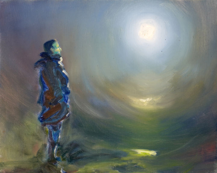 Pittura intitolato "moonlight" da Mathieu Clément, Opera d'arte originale, Olio