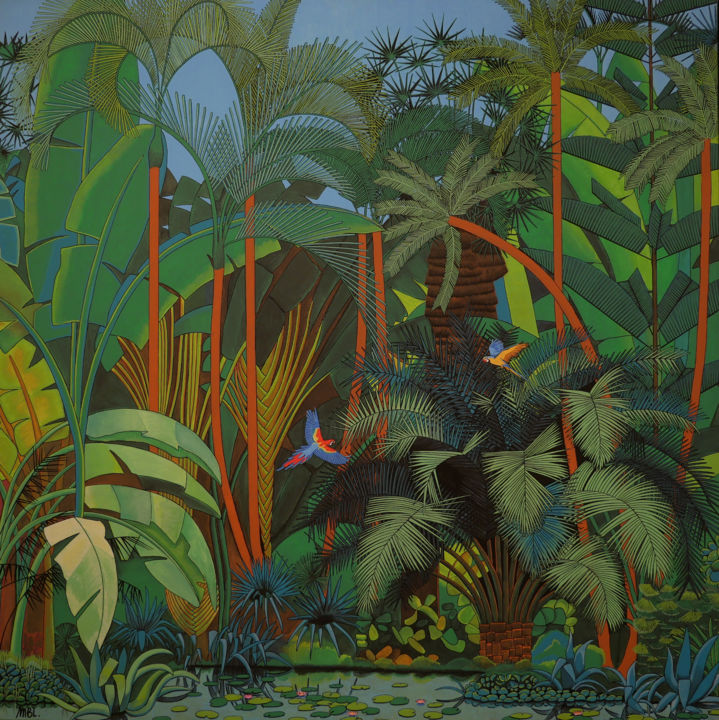 Peinture intitulée "JUNGLE" par Mathilde Barazer De Lannurien, Œuvre d'art originale, Acrylique