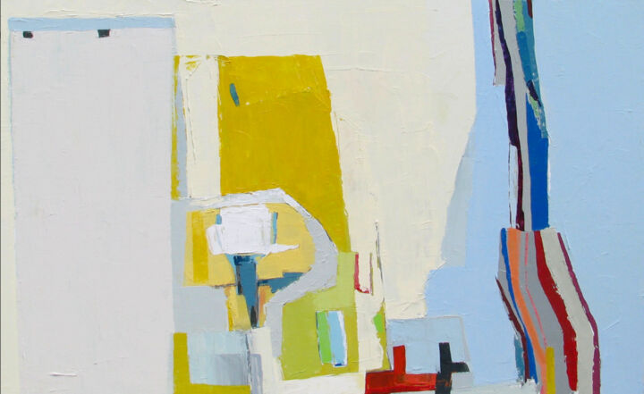 Pintura titulada "Le bureau" por Mathilde De Bellecombe, Obra de arte original, Acrílico Montado en Bastidor standard