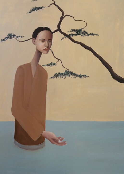 Painting titled "Under the Sun" by Mathilde Lâm, Original Artwork, Acrylic