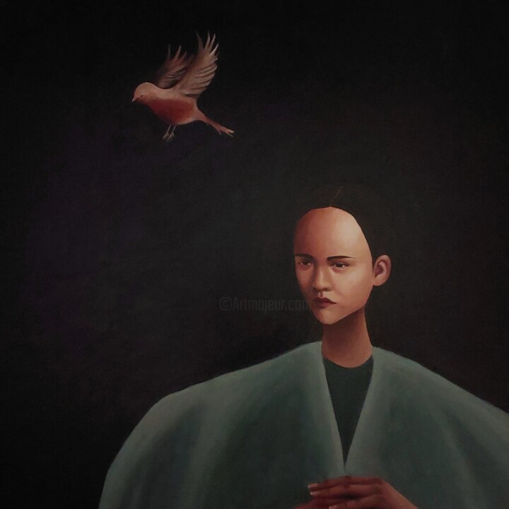 Peinture intitulée "Robin" par Mathilde Lâm, Œuvre d'art originale, Acrylique