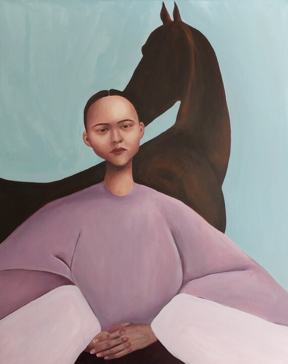 Peinture intitulée "Stranger in a Crowd…" par Mathilde Lâm, Œuvre d'art originale, Acrylique