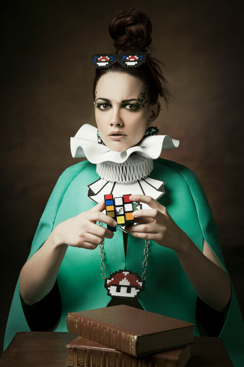 Fotografía titulada "Rubik's cube" por Mathilde Oscar, Obra de arte original, Fotografía digital