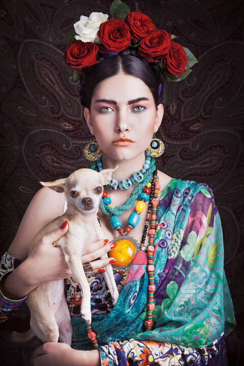 Fotografia zatytułowany „Frida (xxl)” autorstwa Mathilde Oscar, Oryginalna praca, Fotografia cyfrowa