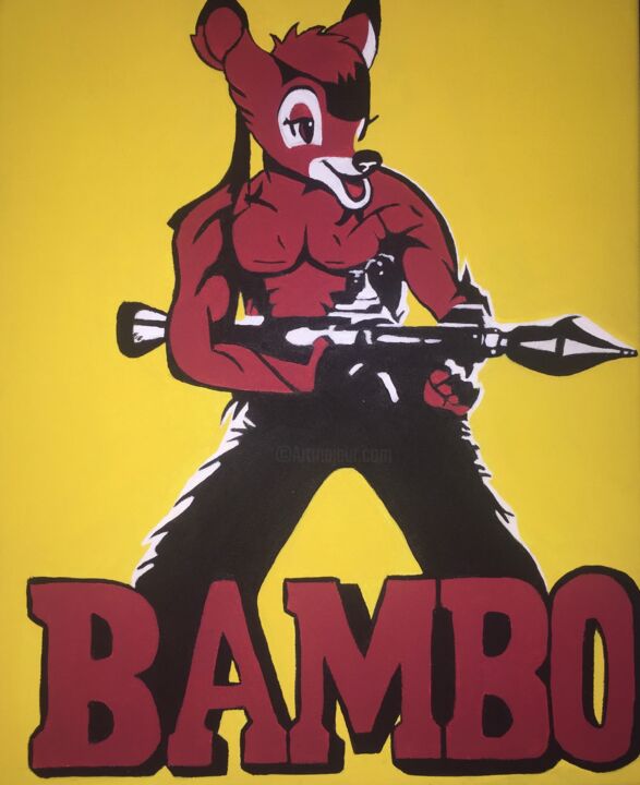 Peinture intitulée "Bambo" par Mathis Garcia, Œuvre d'art originale, Acrylique