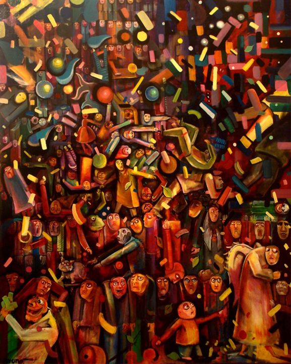 Pintura titulada "The Voragine" por Natalia Bruno, Obra de arte original, Acrílico