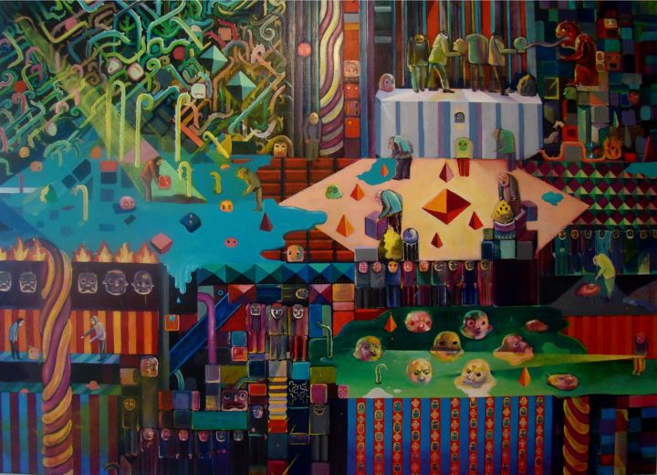 Pintura titulada "Origin" por Natalia Bruno, Obra de arte original, Acrílico