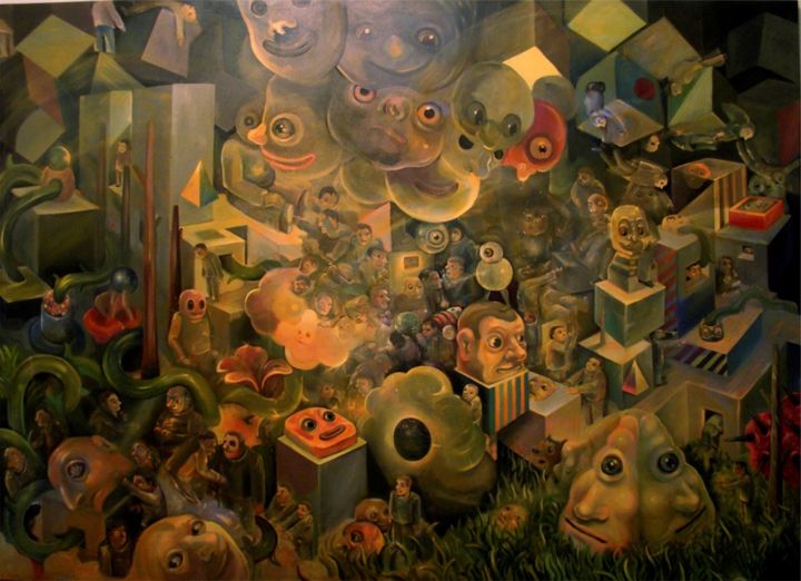 Pintura titulada "Intermittences" por Natalia Bruno, Obra de arte original, Acrílico