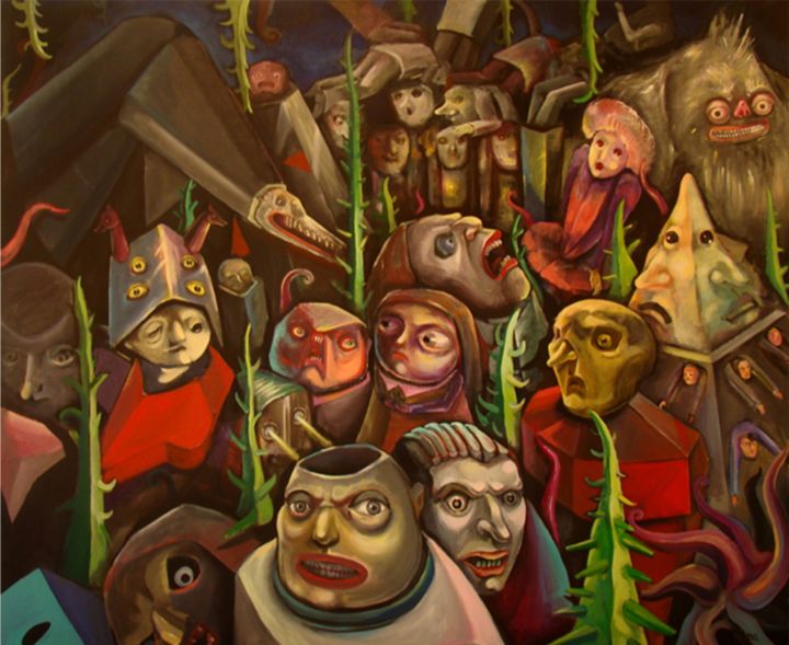 Pintura titulada "In my Garden" por Natalia Bruno, Obra de arte original, Acrílico