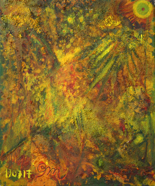 Malerei mit dem Titel "Reaching Tropical" von Pertti Matikainen, Original-Kunstwerk, Öl