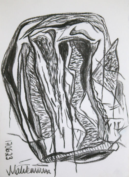 Drawing titled "Dorian Gray's Portr…" by Pertti Matikainen, Original Artwork, Charcoal